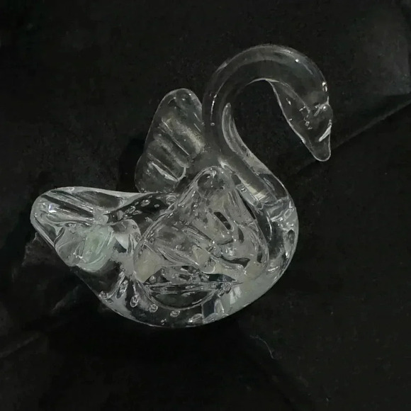 Vintage Art Glass Swan Paperweight Figurine MCM 90’s 80’s - Picture 2 of 11
